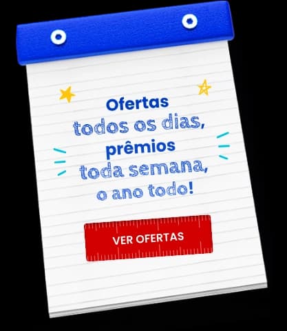 Ofertas todos os dias, prêmios toda semana ,o ano todo!